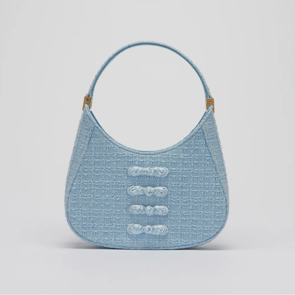Brand New- SAU LEE Mini Sau Tweed Bag in Baby Blue💙✨